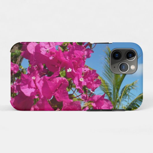 Tropische Natuur van Bougainvillea en Palm Case-Mate iPhone Case (Achterkant (horizontaal))