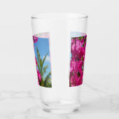 Tropische Natuur van Bougainvillea en Palm Glas (Rechts)