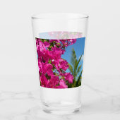Tropische Natuur van Bougainvillea en Palm Glas (Voorkant)