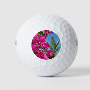 Tropische Natuur van Bougainvillea en Palm Golfballen
