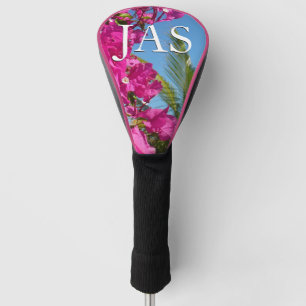 Tropische Natuur van Bougainvillea en Palm Golfheadcover