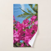 Tropische Natuur van Bougainvillea en Palm Handdoek (Handdoek)