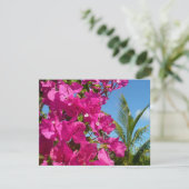 Tropische Natuur van Bougainvillea en Palm Kaart (Staand voorkant)