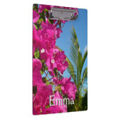 Tropische Natuur van Bougainvillea en Palm Klembord (Rechts)