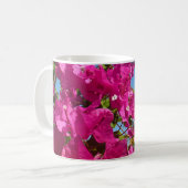 Tropische Natuur van Bougainvillea en Palm Koffiemok (Voorkant links)