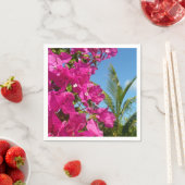 Tropische Natuur van Bougainvillea en Palm Servetten (Insitu)