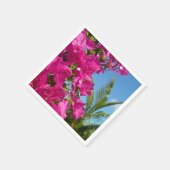 Tropische Natuur van Bougainvillea en Palm Servetten (Hoek)