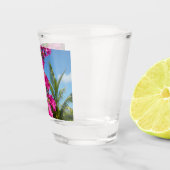 Tropische Natuur van Bougainvillea en Palm Shot Glas (Rechts)