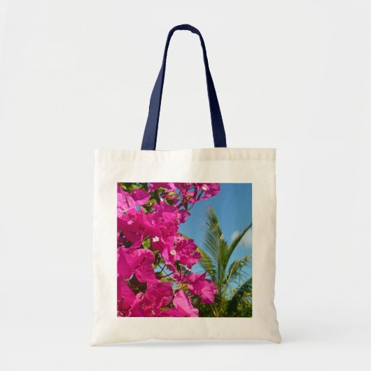 Tropische Natuur van Bougainvillea en Palm Tote Bag (Voorkant)