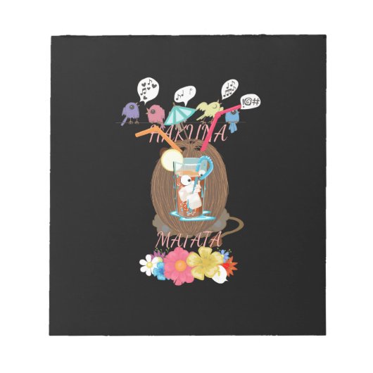 Tropische Natuur's Bounty" Kokosnoot limonade kuns Notitieblok (Voorkant)