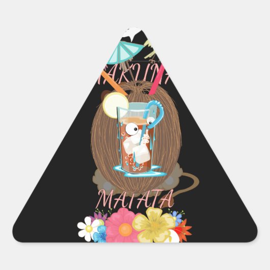 Tropische Natuur's Bounty" Kokosnoot limonade kuns Sticker (Voorkant)