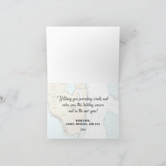 Tropische Nautische Prettige feestdagen uit Florid (Binnen)