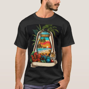Tropische neo-traditionele Tattoo kunst T-shirt