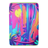 Tropische Neon Beach Sunset Art Badmat (Voorkant Verticaal)