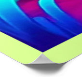 Tropische Neon Beach Sunset Art Poster (Hoek)