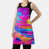 Tropische Neon Beach Sunset Art Schort (Insitu)