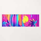 Tropische Neon Beach Sunset Art Yogamat (Voorkant (horizontaal))