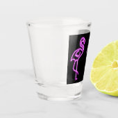 Tropische neon Flamingo 21st Birthday van de douan Shot Glas (Links)