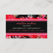 Tropische Neon Glow wordt zo wakker Visitekaartje (Achterkant)