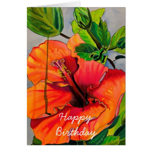 Tropische neon Hibiscus flower (Voorkant)