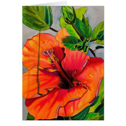 Tropische neon Hibiscus flower (Voorkant)