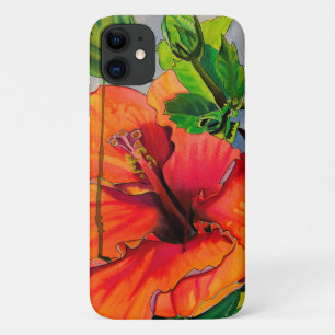 Tropische neon Hibiscus flower Case-Mate iPhone Case