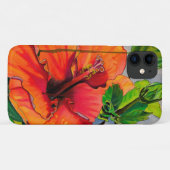 Tropische neon Hibiscus flower Case-Mate iPhone Case (Achterkant (horizontaal))