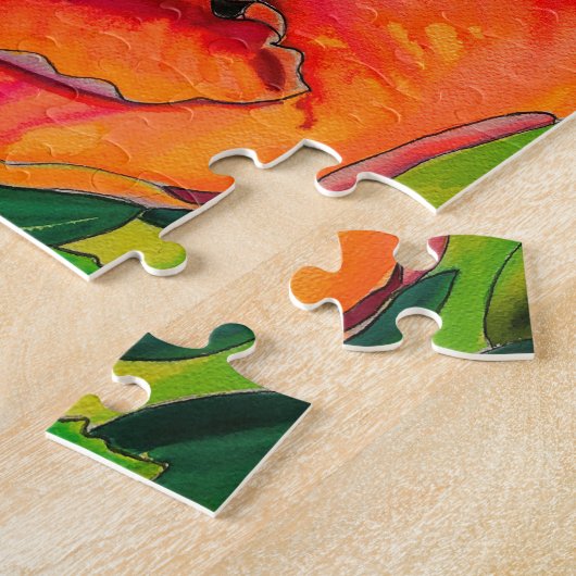 Tropische neon Hibiscus flower Legpuzzel (Zijkant)