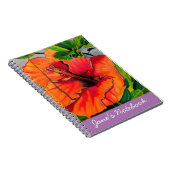 Tropische neon Hibiscus flower Notitieboek (Rechterzijde)