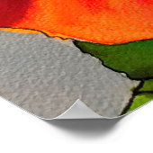 Tropische neon Hibiscus flower Poster (Hoek)