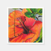Tropische neon Hibiscus flower Servet (Voorkant)