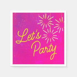 Tropische neon Miami Bachelorette Servet