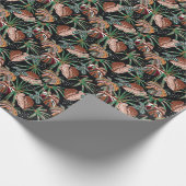 Tropische Noir: Donker Exotisch Bospatroon Cadeaupapier (Hoek)