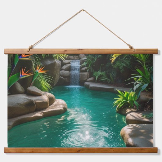 Tropische oase hangend wandkleed (Voorkant)