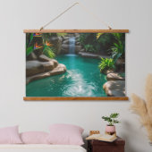 Tropische oase hangend wandkleed (Slaapkamer)