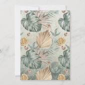 Tropische Oase Moderne Palm Save the Date Bruiloft Kaart (Achterkant)