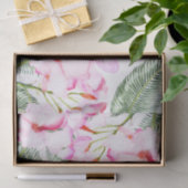 Tropische Oase Roze Groen Hawaïaans Bloemen Bruilo Tissuepapier (Geschenk)