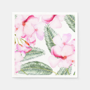Tropische Oase Roze Groen Hawaiaans Bruidsfeestje Servet