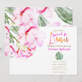 Tropische Oase Roze Groene Hawaïaanse Bloem Sweet  Kaart