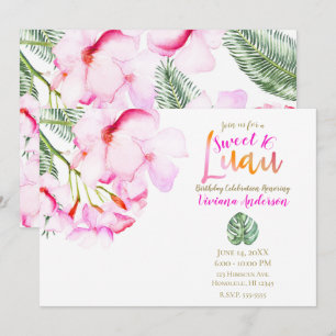 Tropische Oase Roze Groene Hawaïaanse Bloem Sweet  Kaart