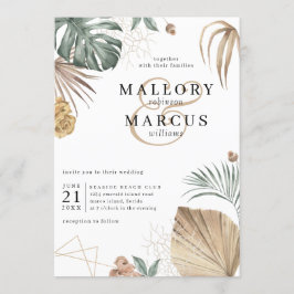 Tropische Oasis Pampas Island bruiloft Kaart