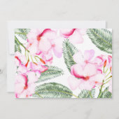 Tropische Oasis Roze Groen Hawaiiaanse Bloemen Zoe Kaart (Achterkant)