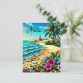 Tropische Oceaan Aloha Vakantie Briefkaart (Staand voorkant)