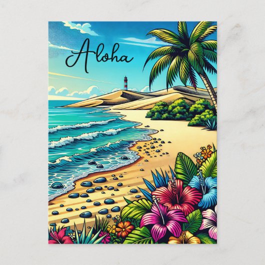 Tropische Oceaan Aloha Vakantie Briefkaart (Voorkant)