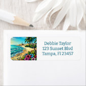 Tropische Oceaan Aloha Vakantie Etiket (Insitu)