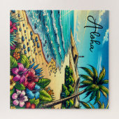 Tropische Oceaan Aloha Vakantie Legpuzzel (Horizontaal)