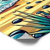 Tropische Oceaan Aloha Vakantie Poster (Hoek)