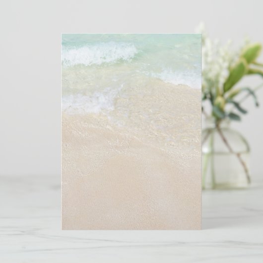 Tropische oceaan bedekt blanco bedrukbaar papier (Staand voorkant)
