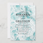 Tropische oceaan bestemmingsbruiloft kaart (Voorkant)