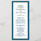 Tropische oceaan Blauwe Palmpalmen Beach Weddensch Programmakaart (Voorkant)